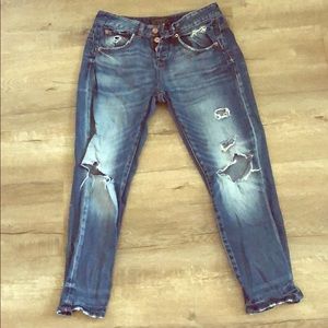 Zara Boyfriend Ripped Jeans